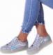 Srebrne trampki creepersy na platformie /F7-3 10818 S198/ 38 8