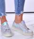 Srebrne trampki creepersy na platformie /F7-3 10818 S198/ 40 1