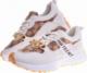 Pantofelek24 Beżowe buty sportowe z łańcuchem /F9-2 11227 T426/ 40 3