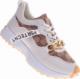 Pantofelek24 Beżowe buty sportowe z łańcuchem /F9-2 11227 T426/ 40 4