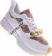 Pantofelek24 Białe buty sportowe z łańcuchem /E8-1 11226 T426/ 39 5