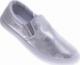 Wsuwane srebrne trampki slip on /G2-3 11195 T105/ 38 5
