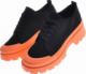 Czarno pomarańczowe trampki creepersy na platformie /F9-3 11324 T597/ 40 1
