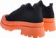 Czarno pomarańczowe trampki creepersy na platformie /F9-3 11324 T597/ 40 5