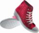 Czerwone trampki na niskim koturnie /E2-2 8470 S095/ 37 5