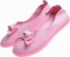 Pantofelek24 Różowe wkładane trampki slip on z kokardą /B6-2 10833 S190/ 39 4