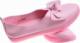 Pantofelek24 Różowe wkładane trampki slip on z kokardą /B6-2 10833 S190/ 39 6