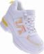 Wiązane białe sneakersy na koturnie /E3-2 11448 W295/ 41 7