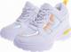 Wiązane białe sneakersy na koturnie /E3-2 11448 W295/ 41 8