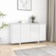 vidaXL Komoda, biała, wysoki połysk, 135 x 41 x 75 cm, płyta wiórowa 1