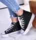 Wysokie czarne trampki na platformie /E8-2 11564 T079/ 37 2