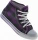 Wysokie damskie trampki z tkaniny w kratkę fioletowe /E5-2 7629 S097/ 37 1