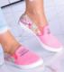 Pantofelek24 Kolorowe damskie tenisówki slip on Różowe /E5-3 4920 S098/ 39 1
