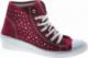 Bordowe trampki z cekinami na niskim koturnie /B5-2 8469 S095/ 37 2
