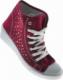Bordowe trampki z cekinami na niskim koturnie /B5-2 8469 S095/ 37 5