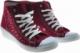 Bordowe trampki z cekinami na niskim koturnie /B5-2 8469 S095/ 37 8