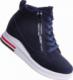 Granatowe sneakersy damskie na ukrytym koturnie /F6-3 10772 T690/ 39 3