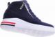 Granatowe sneakersy damskie na ukrytym koturnie /F6-3 10772 T690/ 39 4