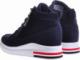 Granatowe sneakersy damskie na ukrytym koturnie /F6-3 10772 T690/ 39 5