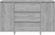 vidaXL vidaXL Komoda z 3 szufladami, szary dąb sonoma, 120x41x75 cm, płyta 4
