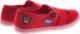 Pantofelek24 Zamszowe czerwone trampki slip on z ustami /E10-2 8425 S192/ 39 8