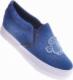 Pantofelek24 Wszuna tenisówki slip on na platformie Granatowe /D7-1 11383 T162/ 36 2