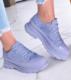 Pantofelek24 Niebieskie buty damskie na platformie /F6-3 11469 W203/ 40 2