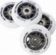 Nils Extreme PU 70x24 82A BIAŁE MATOWE (4 szt.) + ABEC-9 (8 szt.) ZESTAW NILS EXTREME 2