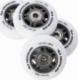 Nils Extreme PU 72x24 82A BIAŁE MATOWE (4 szt.) + ABEC-9 (8 szt.) ZESTAW NILS EXTREME 2