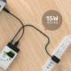 Kabel USB Unitek USB-A - DC 3.5 mm 1 m Czarny (Y-C495BK) 1