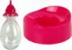 LeanToys Lalka Bobas CiemnoRóżowa Nocnik Siusia Pije Kokardka 24 cm 3