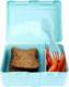 Orion Pojemnik śniadaniowy z przegrodą na śniadanie sałatkę lunchbox sztućce śniadaniówka kwiaty 1 l 3