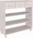 vidaXL Stolik konsolowy, biały, 90x35x90 cm, lite drewno sosnowe 1