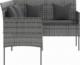 vidaXL vidaXL Sofa w kształcie litery L z poduszkami, rattan PE, szara 4
