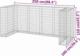 vidaXL vidaXL Gabionowa osłona do koszy na śmieci, stal, 250x100x110 cm 7