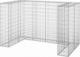 vidaXL vidaXL Gabionowa osłona do koszy na śmieci, stal, 180x100x110 cm 1