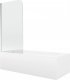 Wanna Mexen Mexen Vega wanna prostokątna 170 x 70 cm z obudową i parawanem 1-skrzydłowym 70 cm, transparent, chrom - 550117070X9007010100 1