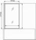 Wanna Mexen Mexen Vega wanna prostokątna 180 x 80 cm z obudową i parawanem 1-skrzydłowym 80 cm, czarny wzór fix - 550118080X9308007077 4