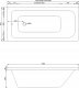 Wanna Mexen Mexen Vega wanna prostokątna 170 x 70 cm z obudową i parawanem 1-skrzydłowym 80 cm, czarny wzór - 550117070X9308017070 3