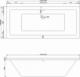 Wanna Mexen Mexen Cube wanna prostokątna 180 x 80 cm z obudową i parawanem 1-skrzydłowym 70 cm, transparent, czarny - 550518080X9007017000 5