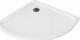 Brodzik Mexen Mexen Flat brodzik półokrągły slim 70 x 70 cm, biały, syfon czarny - 41107070B 1