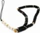 Guess Guess zawieszka GUSTPEARK Phone Strap czarny/black Heishi Beads 1