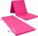 Hop-Sport Materac gimnastyczny 3-częściowy HS-064FM 180 cm x 60.5 cm x 4 cm różowy miękki 4