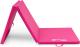Hop-Sport Materac gimnastyczny 3-częściowy HS-064FM 180 cm x 60.5 cm x 4 cm różowy miękki 1