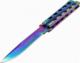 Kandar Nóż Motylkowy Balisong Butterfly Rainbow 3