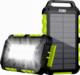 Powerbank Aiko z panelem solarnym 20000mAh Czarno-zielony 1