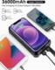 Powerbank Aiko z indukcją i panelem solararnym 36000mAh Czarny 1