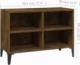 vidaXL vidaXL Szafka pod TV, metalowe nóżki, przydymiony dąb, 69,5x30x50 cm 5