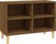 vidaXL vidaXL Szafka pod TV, drewniane nóżki, brązowy dąb, 69,5x30x50 cm 1
