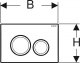 Przycisk spłukujący Geberit Przycisk uruchamiający Geberit Delta20, przedni, chrom-mat [1/10/180] 4